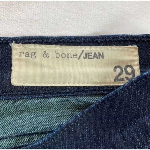 Rag & Bone Modele In Olive Harrow Skinny Raw Hem Jeans Size 29 - Picture 5 of 13